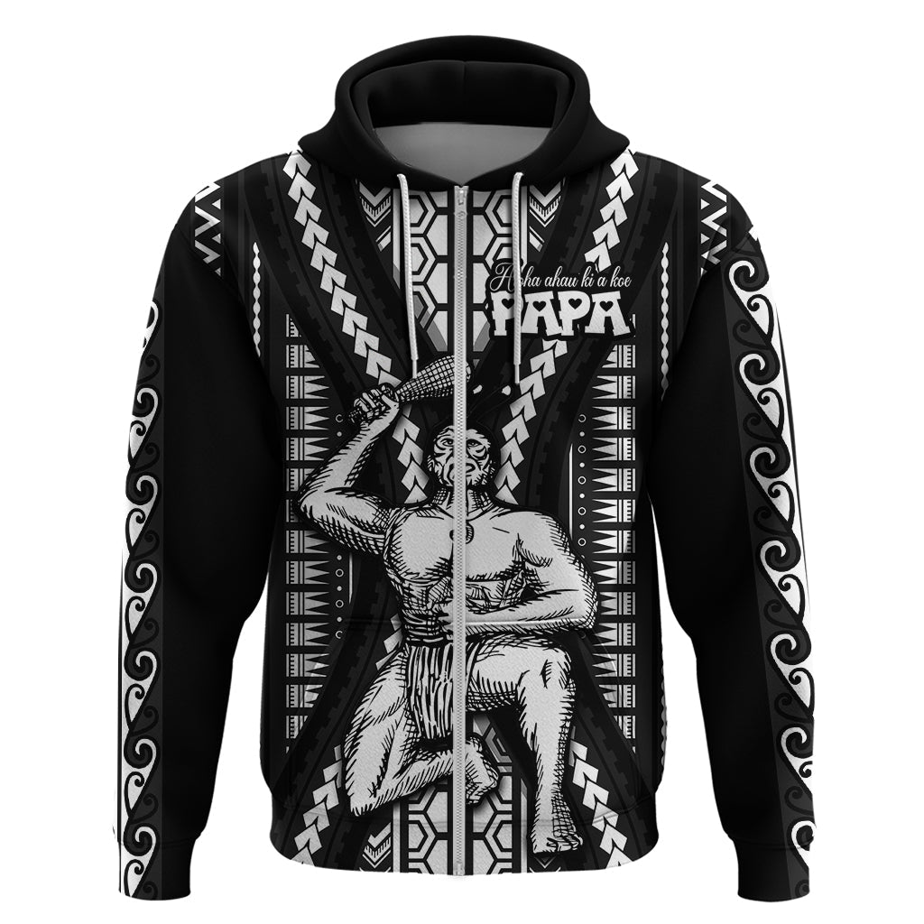 Maori Fathers Day New Zealand Hoodie Aroha Ahau Ki A Koe Papa - Black LT9