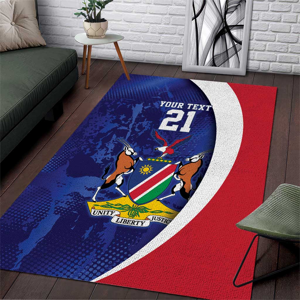 Custom Cricket African Namibia Area Rug Coat of arms Namibian Pattern LT9