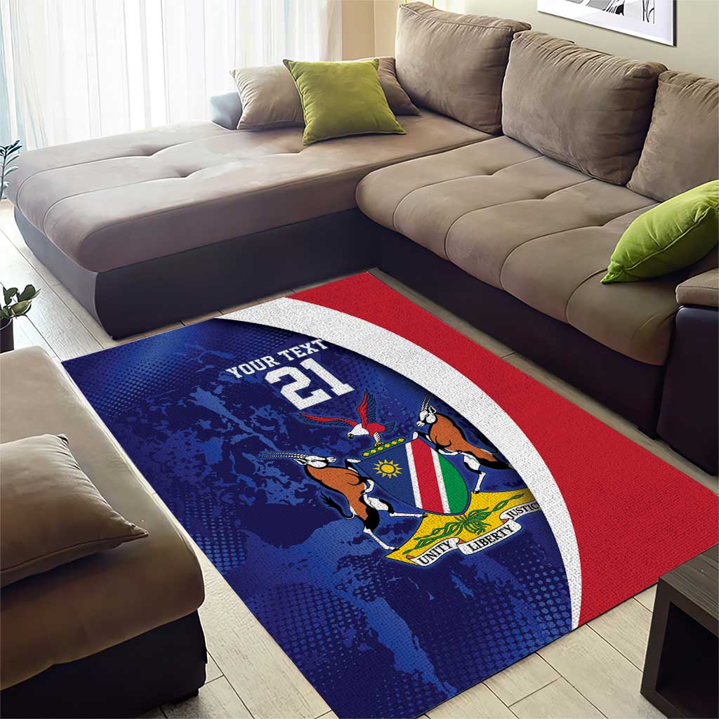 Custom Cricket African Namibia Area Rug Coat of arms Namibian Pattern LT9