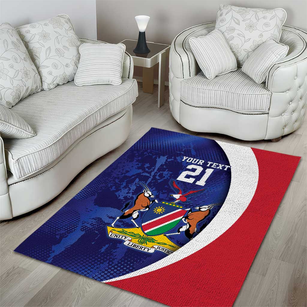 Custom Cricket African Namibia Area Rug Coat of arms Namibian Pattern LT9