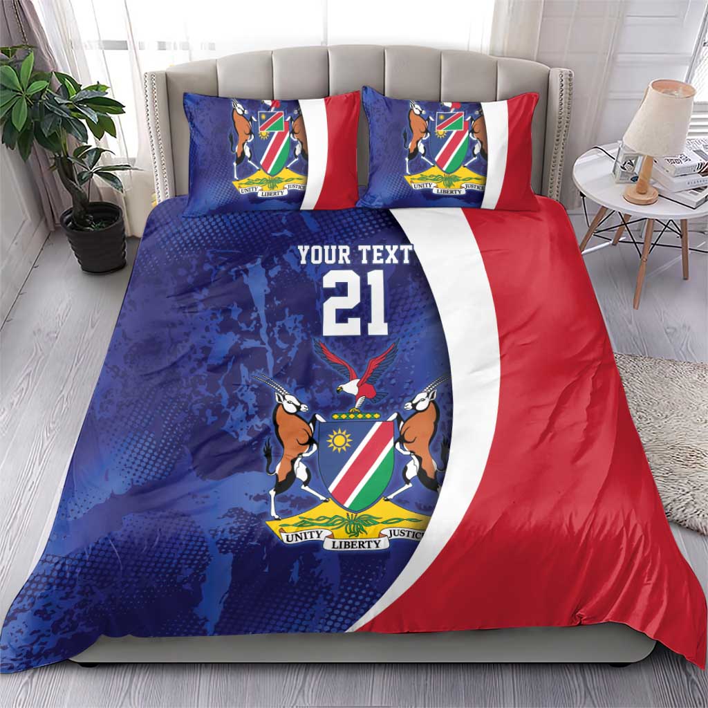 Custom Cricket African Namibia Bedding Set Coat of arms Namibian Pattern LT9
