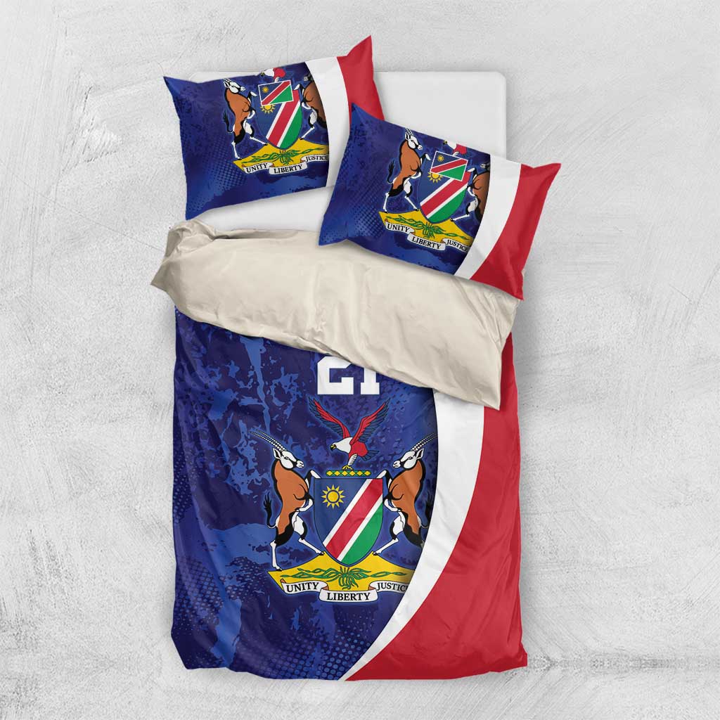 Custom Cricket African Namibia Bedding Set Coat of arms Namibian Pattern LT9