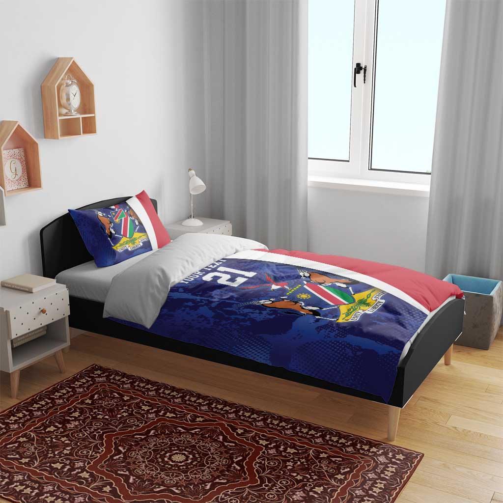 Custom Cricket African Namibia Bedding Set Coat of arms Namibian Pattern LT9