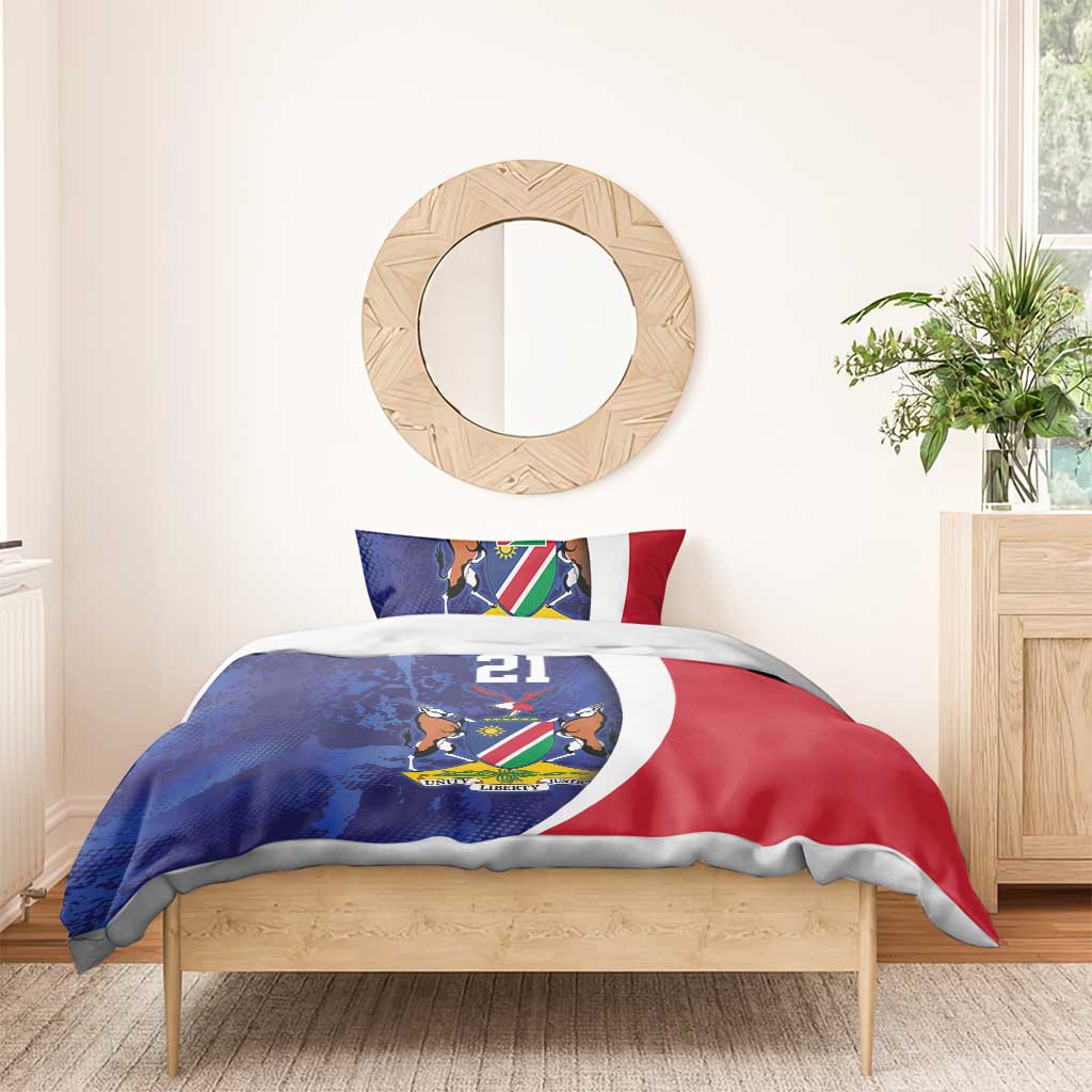 Custom Cricket African Namibia Bedding Set Coat of arms Namibian Pattern LT9