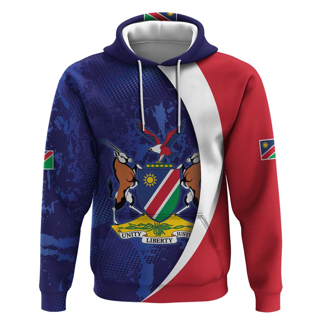 Namibia Cricket Custom Hoodie Coat of arms Namibian Pattern LT9