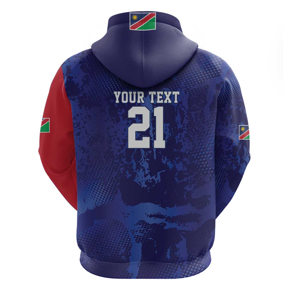 Namibia Cricket Custom Hoodie Coat of arms Namibian Pattern LT9