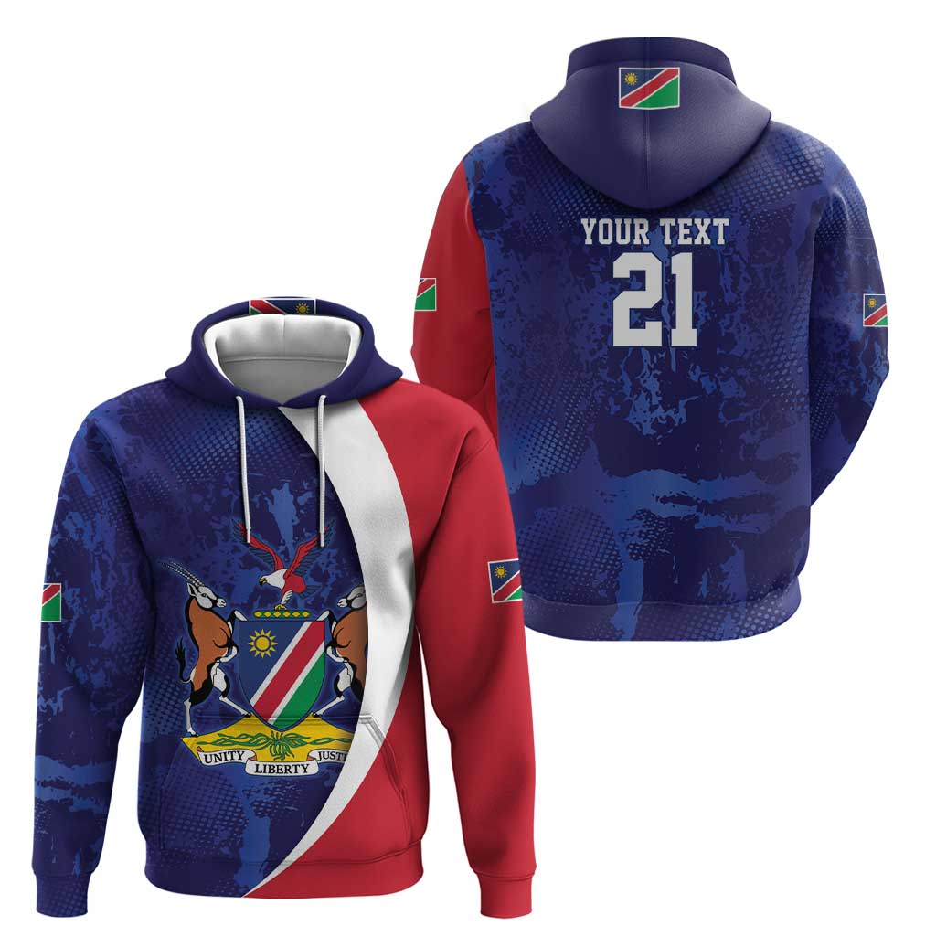 Namibia Cricket Custom Hoodie Coat of arms Namibian Pattern LT9