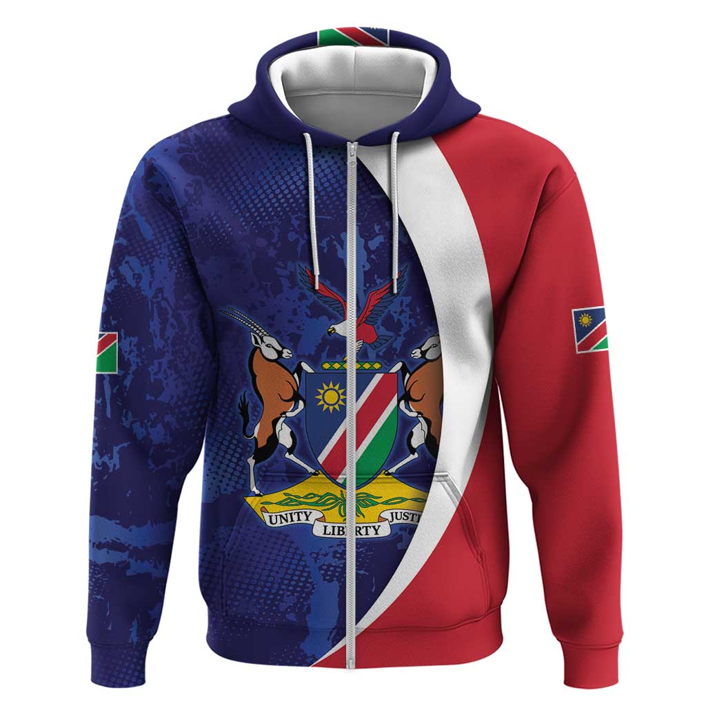 Namibia Cricket Custom Hoodie Coat of arms Namibian Pattern LT9