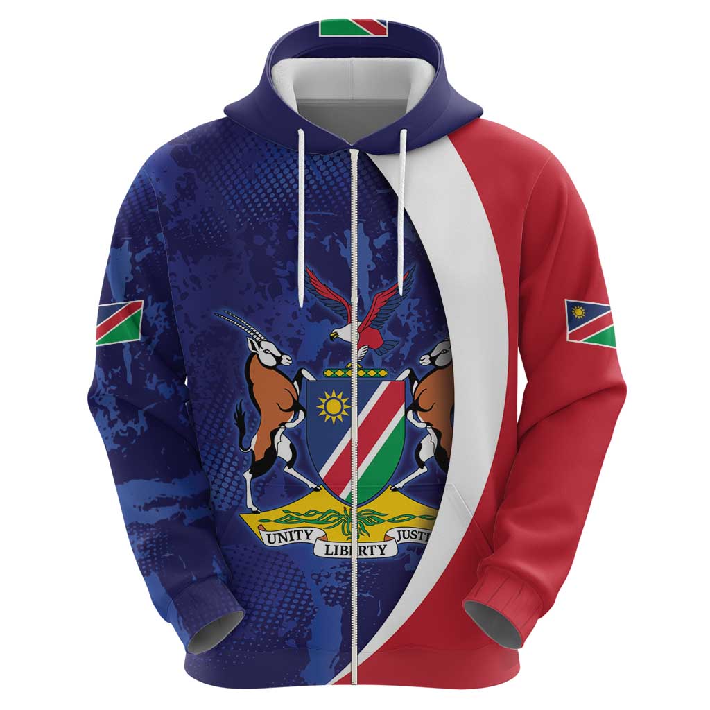 Namibia Cricket Custom Hoodie Coat of arms Namibian Pattern LT9