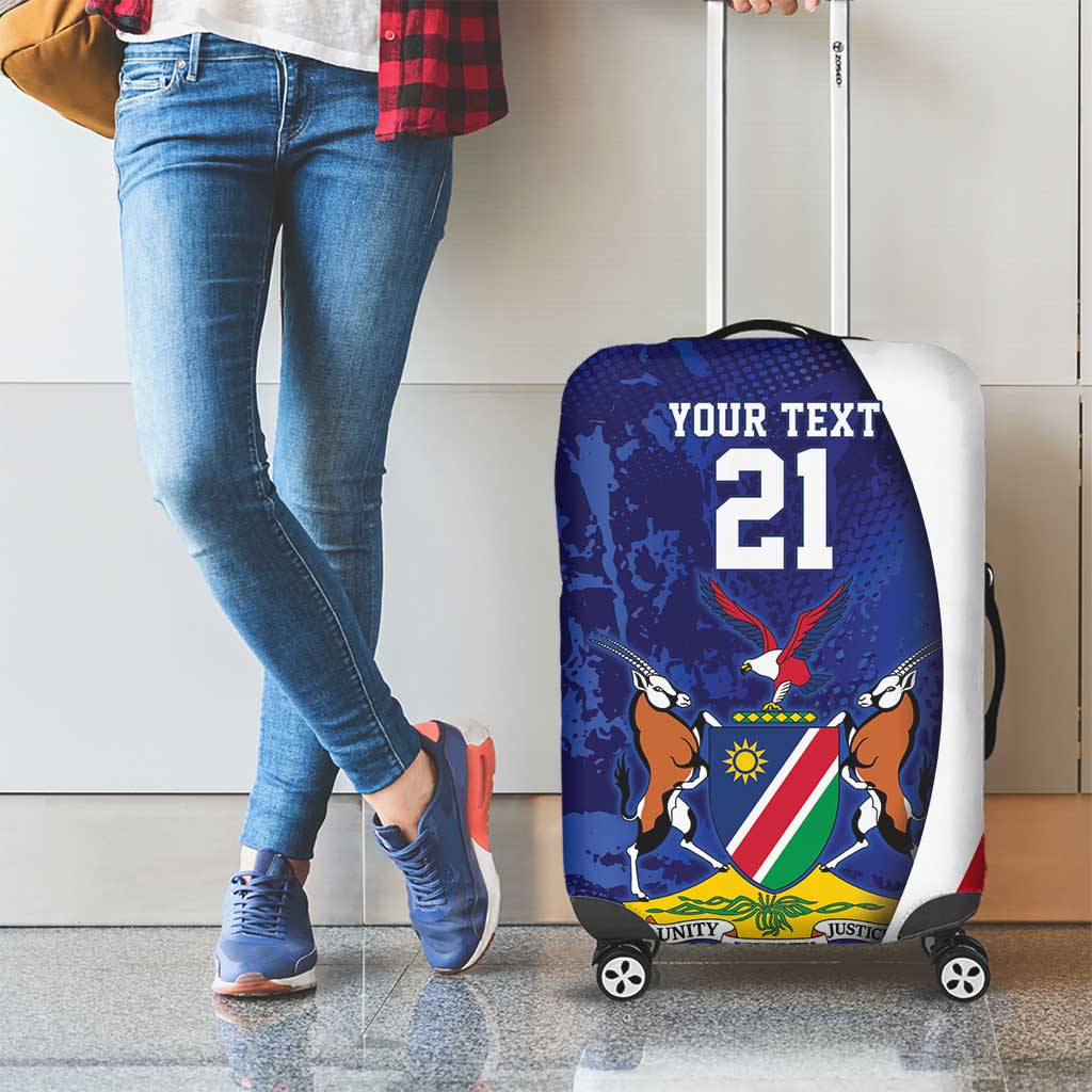 Namibia Cricket Custom Luggage Cover Coat of arms Namibian Pattern LT9