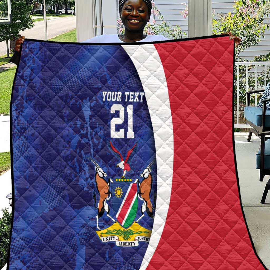 Custom Cricket African Namibia Quilt Coat of arms Namibian Pattern LT9