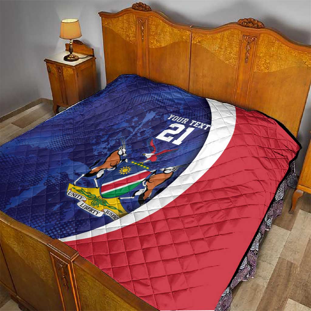 Custom Cricket African Namibia Quilt Coat of arms Namibian Pattern LT9