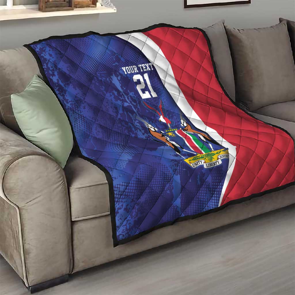 Custom Cricket African Namibia Quilt Coat of arms Namibian Pattern LT9