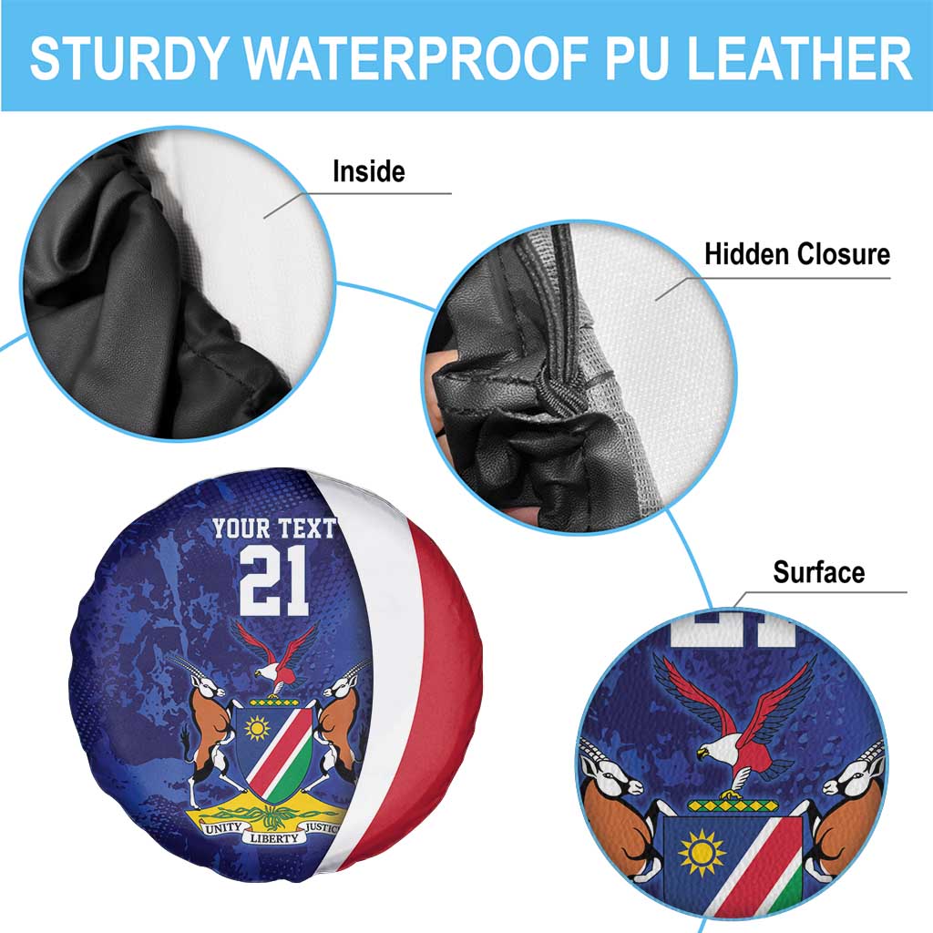 Namibia Cricket Custom Spare Tire Cover Coat of arms Namibian Pattern LT9