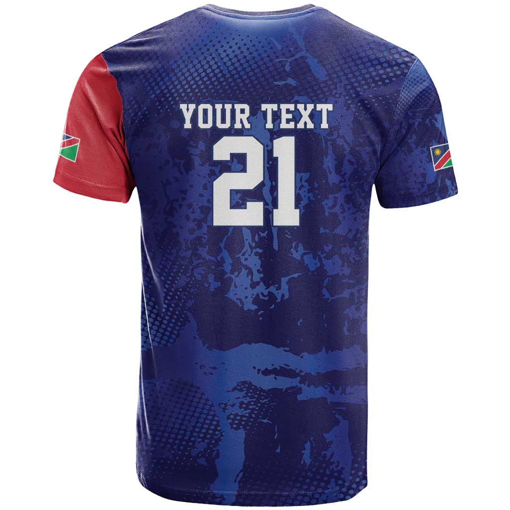 Custom Cricket African Namibia T shirt Coat of arms Namibian Pattern LT9