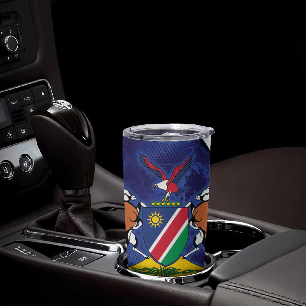 Custom Cricket African Namibia Tumbler Cup Coat of arms Namibian Pattern LT9