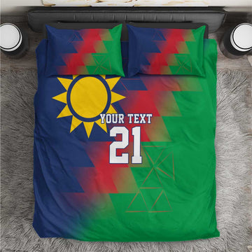 Custom Cricket African Namibia Bedding Set Namibian Gold Sun Flag Motif LT9
