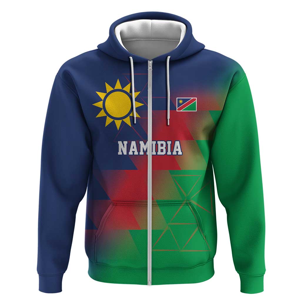 Namibia Cricket Custom Hoodie Namibian Gold Sun Flag Motif LT9