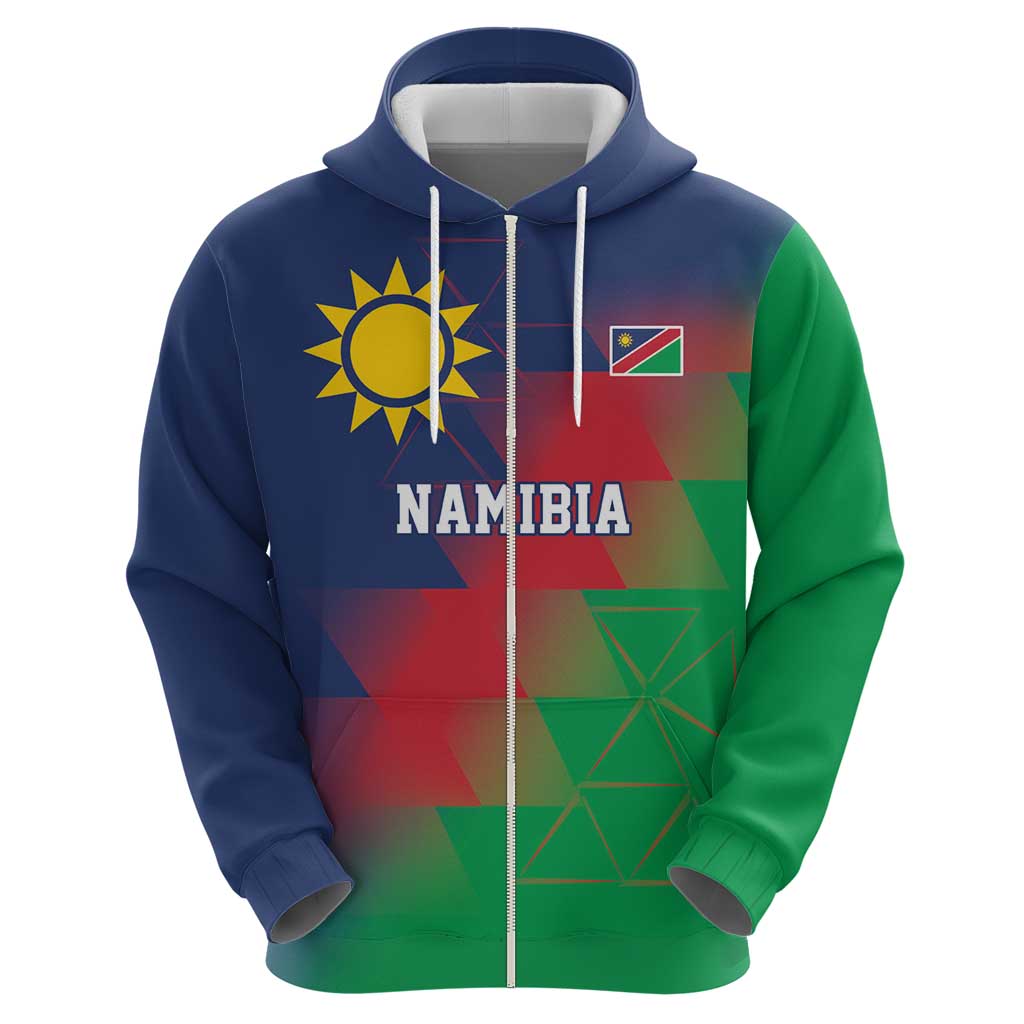 Namibia Cricket Custom Hoodie Namibian Gold Sun Flag Motif LT9