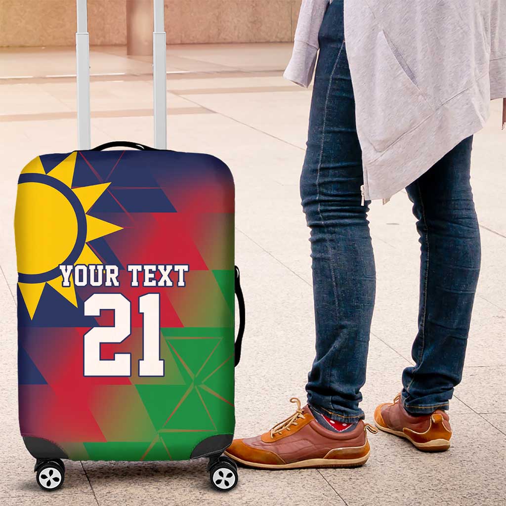 Namibia Cricket Custom Luggage Cover Namibian Gold Sun Flag Motif LT9
