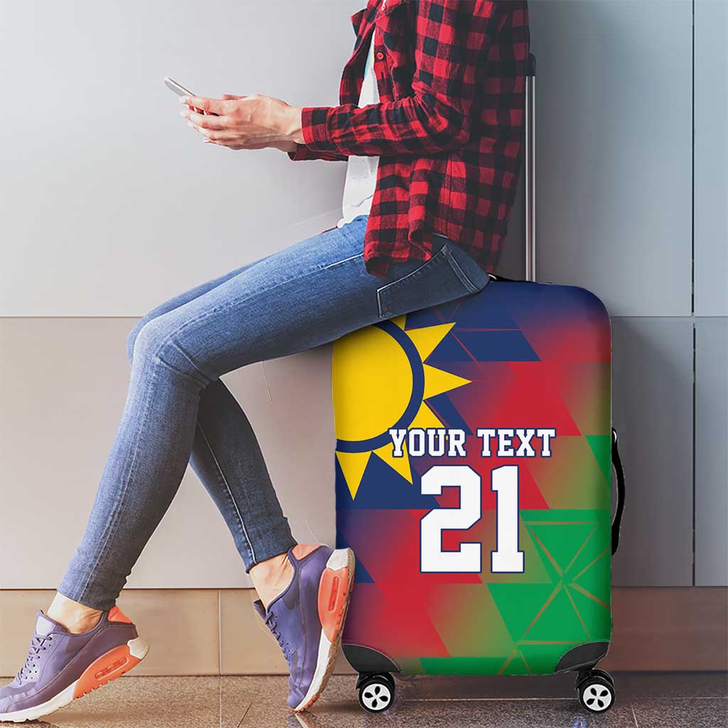 Namibia Cricket Custom Luggage Cover Namibian Gold Sun Flag Motif LT9