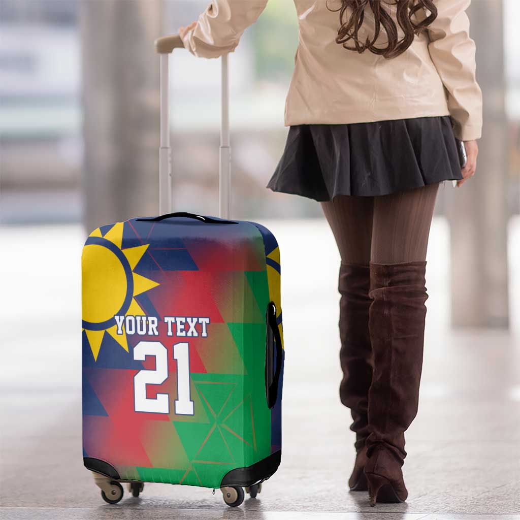 Namibia Cricket Custom Luggage Cover Namibian Gold Sun Flag Motif LT9