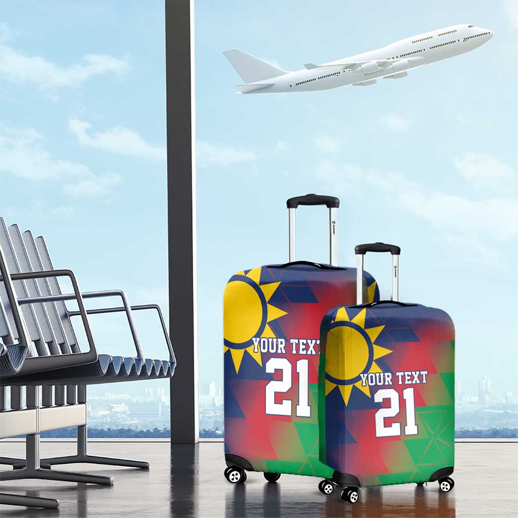 Namibia Cricket Custom Luggage Cover Namibian Gold Sun Flag Motif LT9