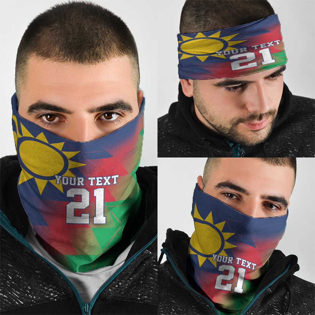 Namibia Cricket Custom Neck Gaiter Namibian Gold Sun Flag Motif LT9