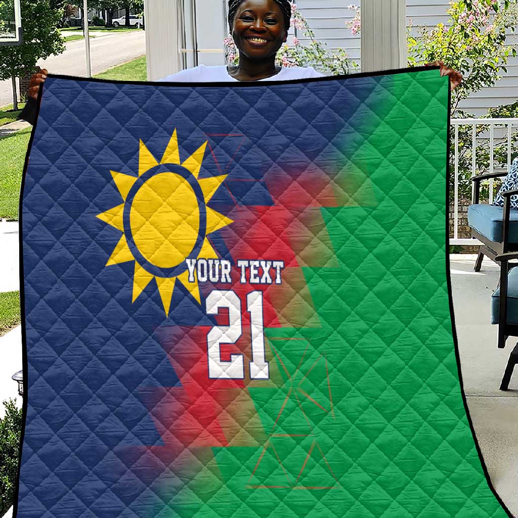 Custom Cricket African Namibia Quilt Namibian Gold Sun Flag Motif LT9