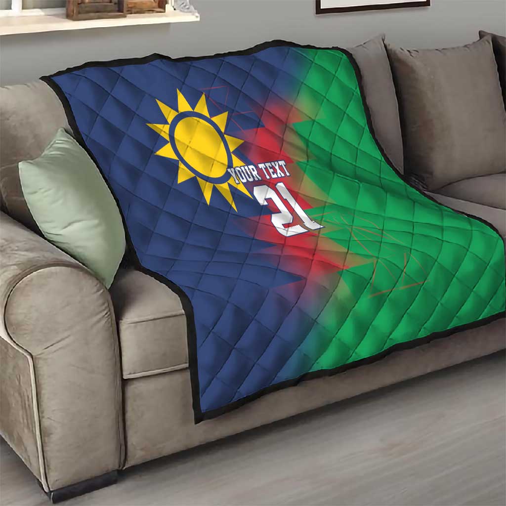 Custom Cricket African Namibia Quilt Namibian Gold Sun Flag Motif LT9