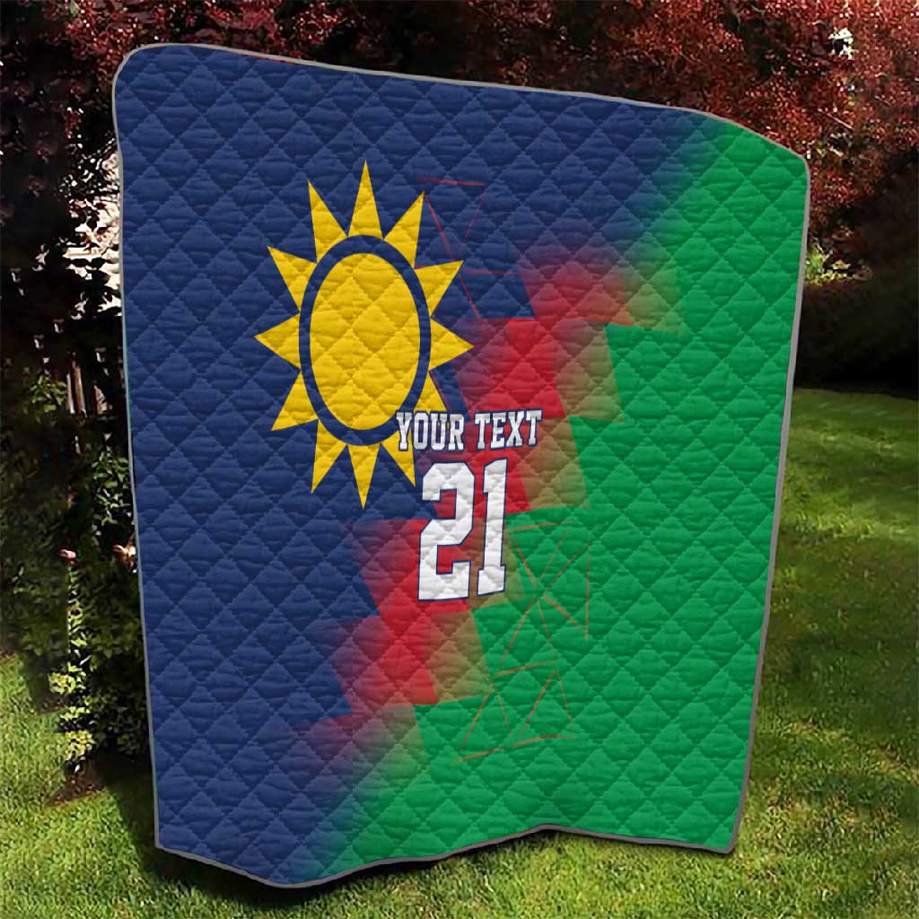 Custom Cricket African Namibia Quilt Namibian Gold Sun Flag Motif LT9