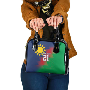 Namibia Cricket Custom Shoulder Handbag Namibian Gold Sun Flag Motif LT9