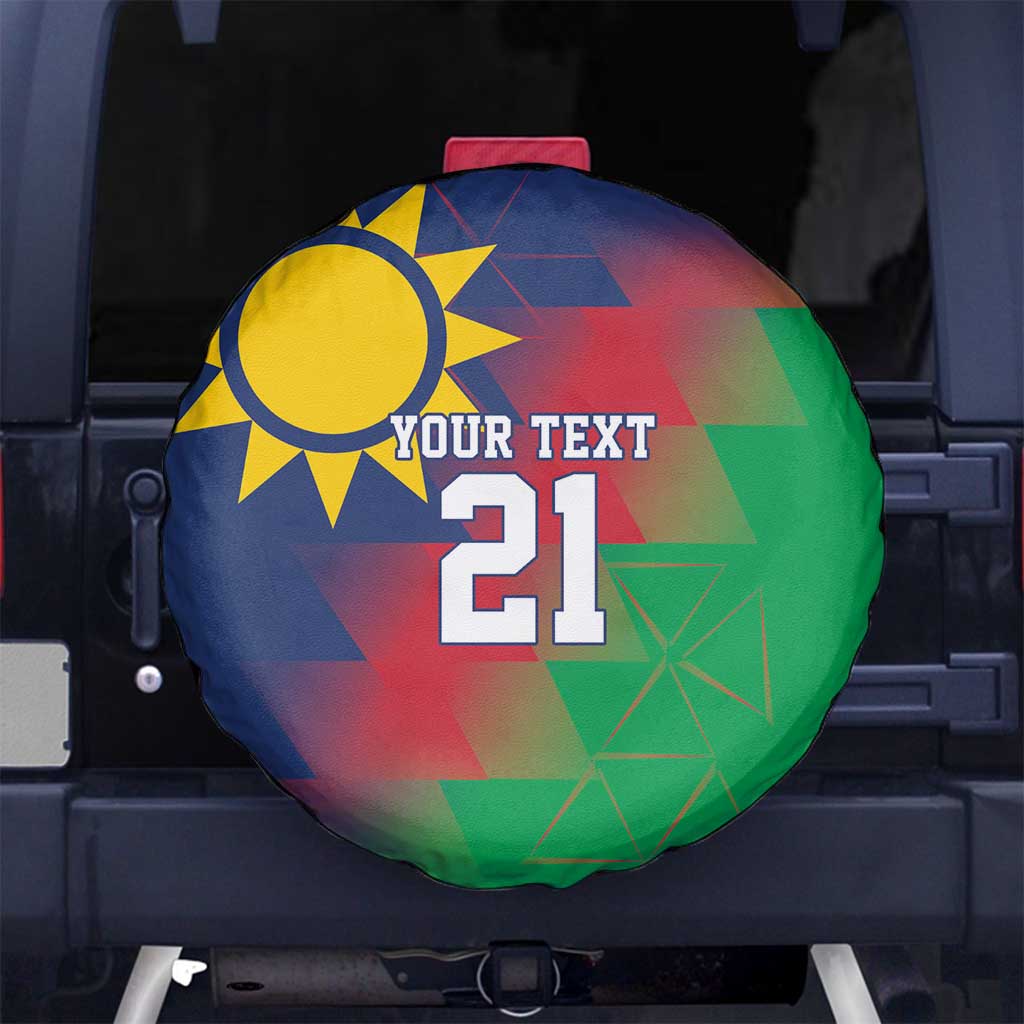 Namibia Cricket Custom Spare Tire Cover Namibian Gold Sun Flag Motif LT9