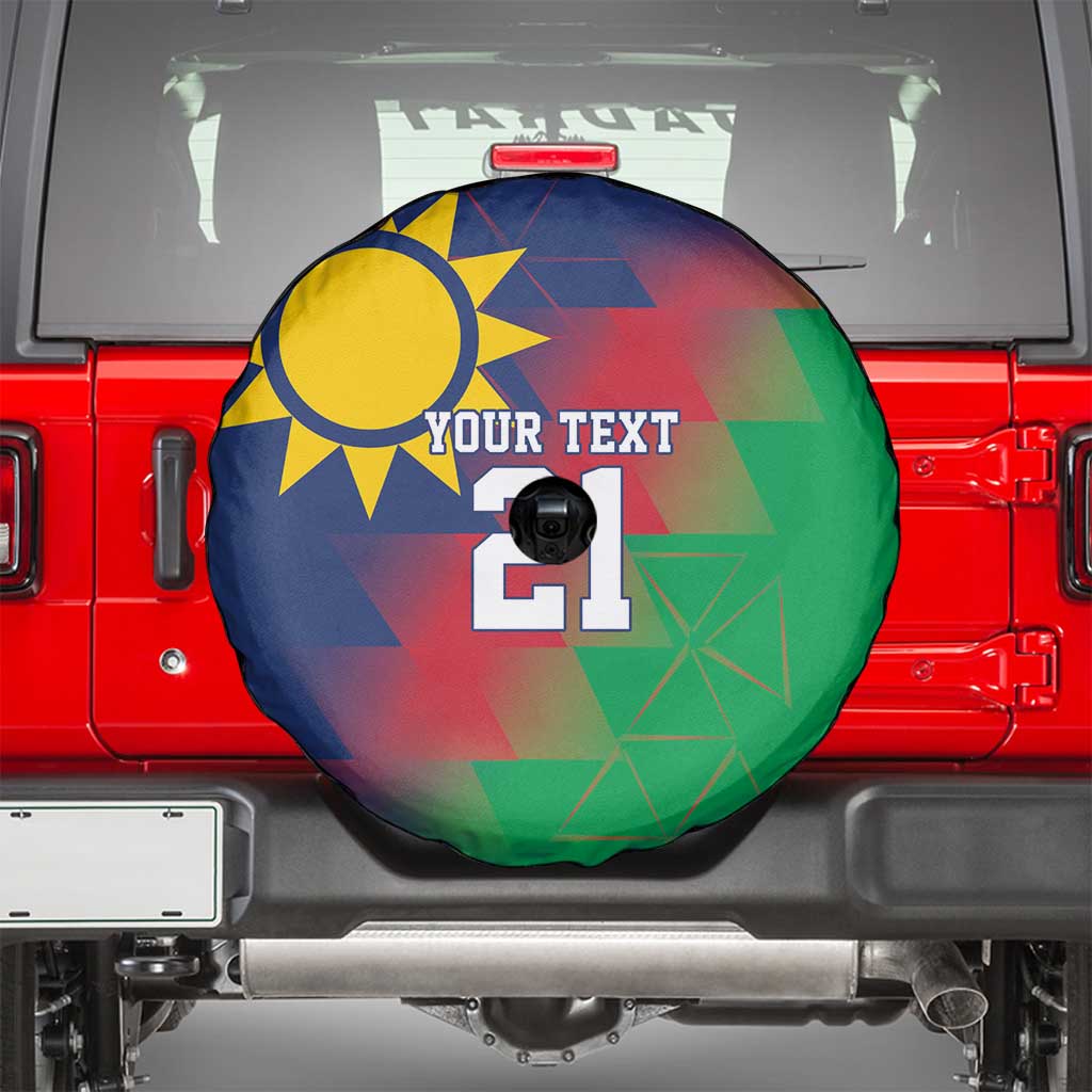 Namibia Cricket Custom Spare Tire Cover Namibian Gold Sun Flag Motif LT9