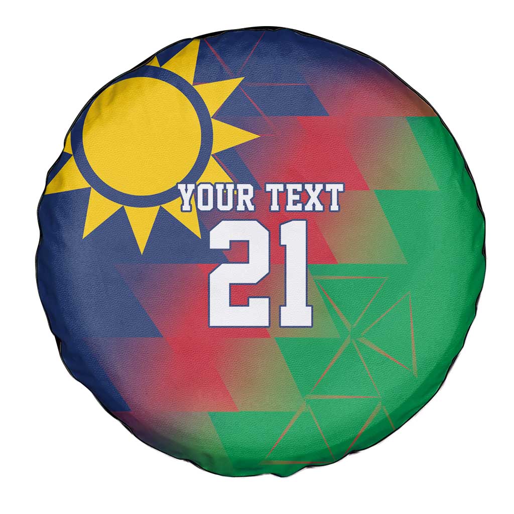 Namibia Cricket Custom Spare Tire Cover Namibian Gold Sun Flag Motif LT9