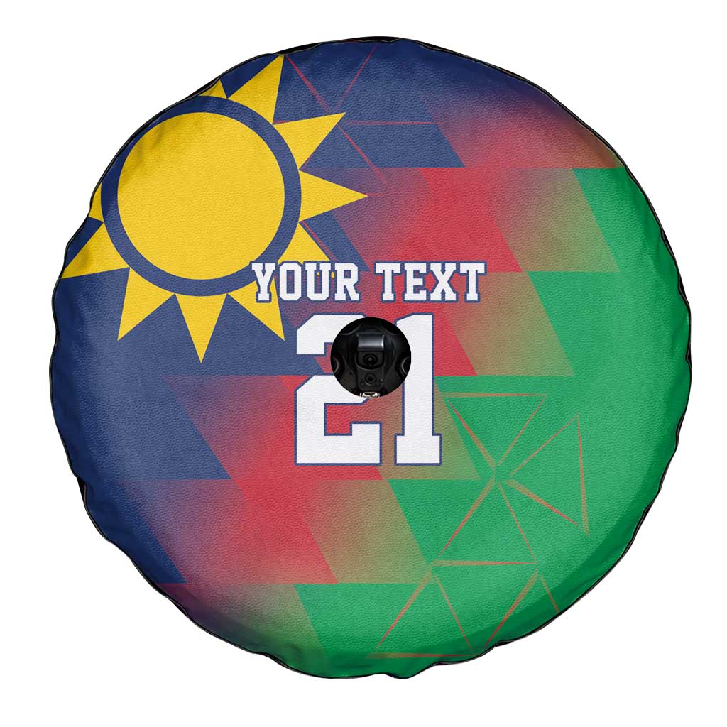 Namibia Cricket Custom Spare Tire Cover Namibian Gold Sun Flag Motif LT9