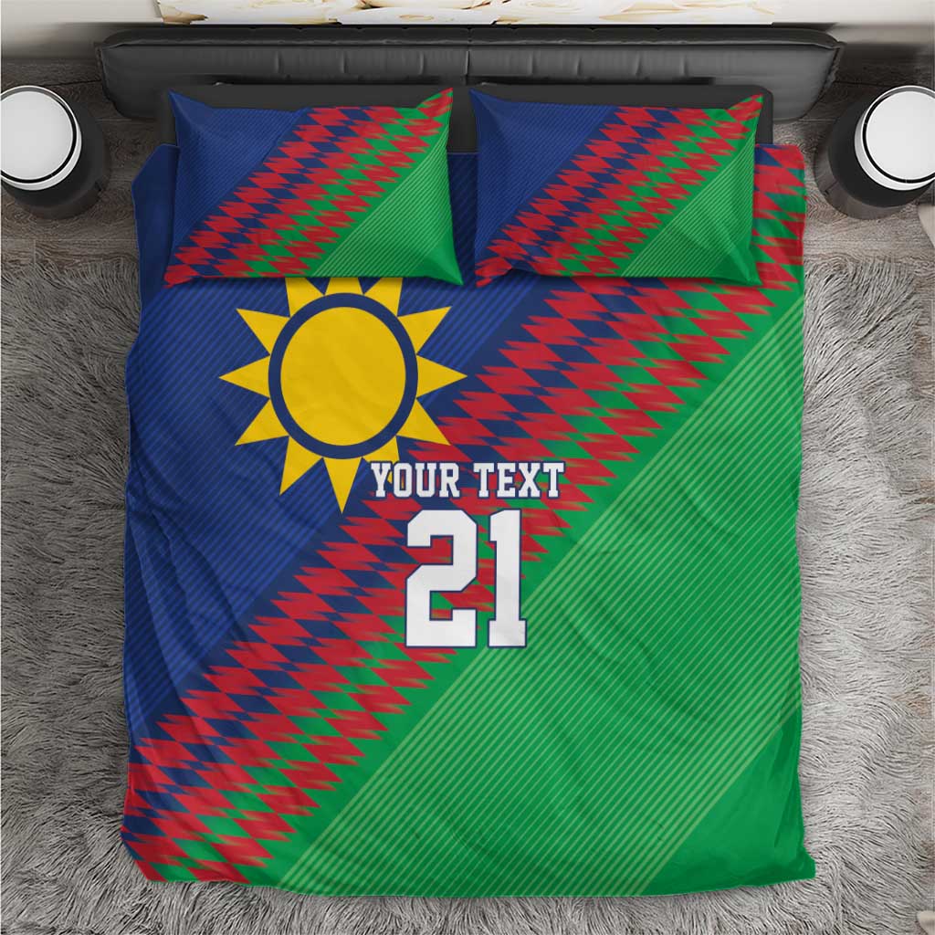 Custom Cricket African Namibia Bedding Set Namibian Sporty Pattern Flag Motif LT9