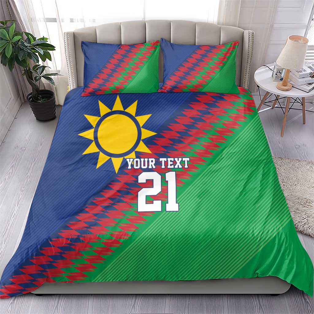 Custom Cricket African Namibia Bedding Set Namibian Sporty Pattern Flag Motif LT9