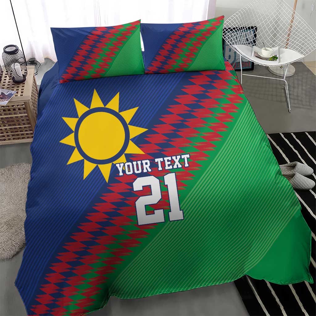 Custom Cricket African Namibia Bedding Set Namibian Sporty Pattern Flag Motif LT9
