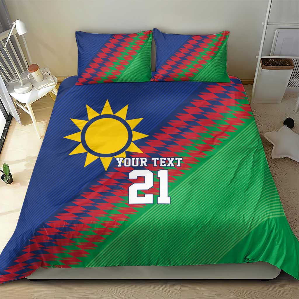 Custom Cricket African Namibia Bedding Set Namibian Sporty Pattern Flag Motif LT9