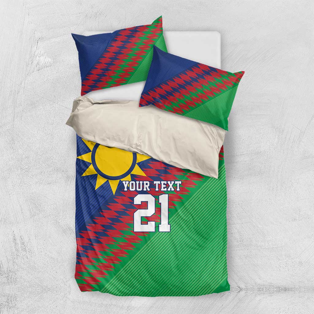Custom Cricket African Namibia Bedding Set Namibian Sporty Pattern Flag Motif LT9