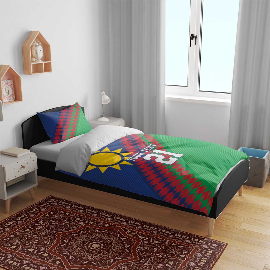 Custom Cricket African Namibia Bedding Set Namibian Sporty Pattern Flag Motif LT9