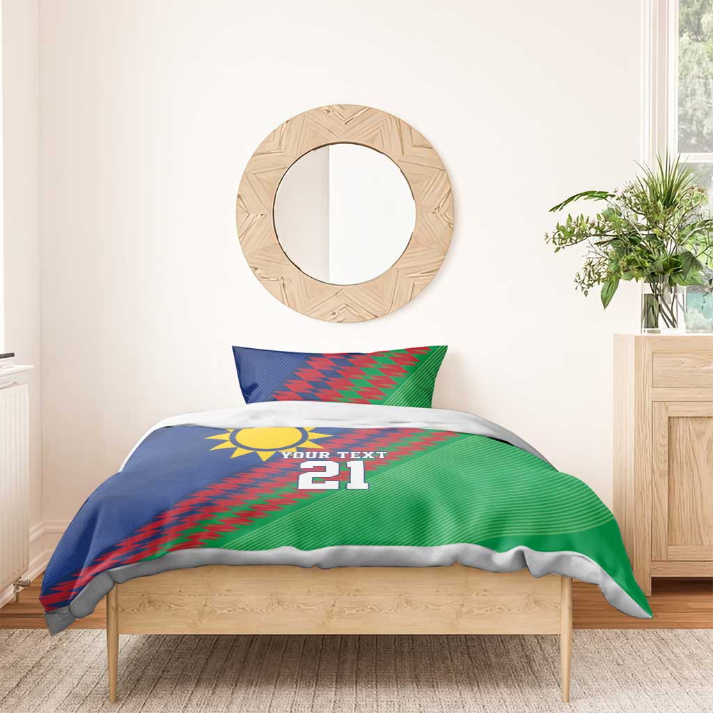 Custom Cricket African Namibia Bedding Set Namibian Sporty Pattern Flag Motif LT9