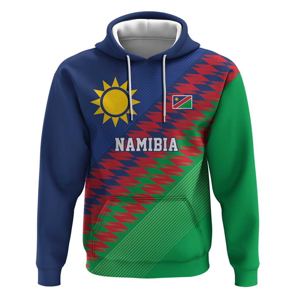 Namibia Cricket Custom Hoodie Namibian Sporty Pattern Flag Motif LT9