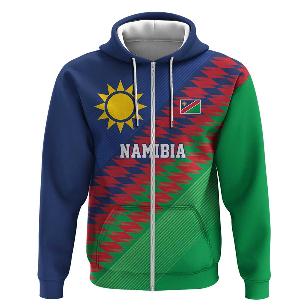 Namibia Cricket Custom Hoodie Namibian Sporty Pattern Flag Motif LT9