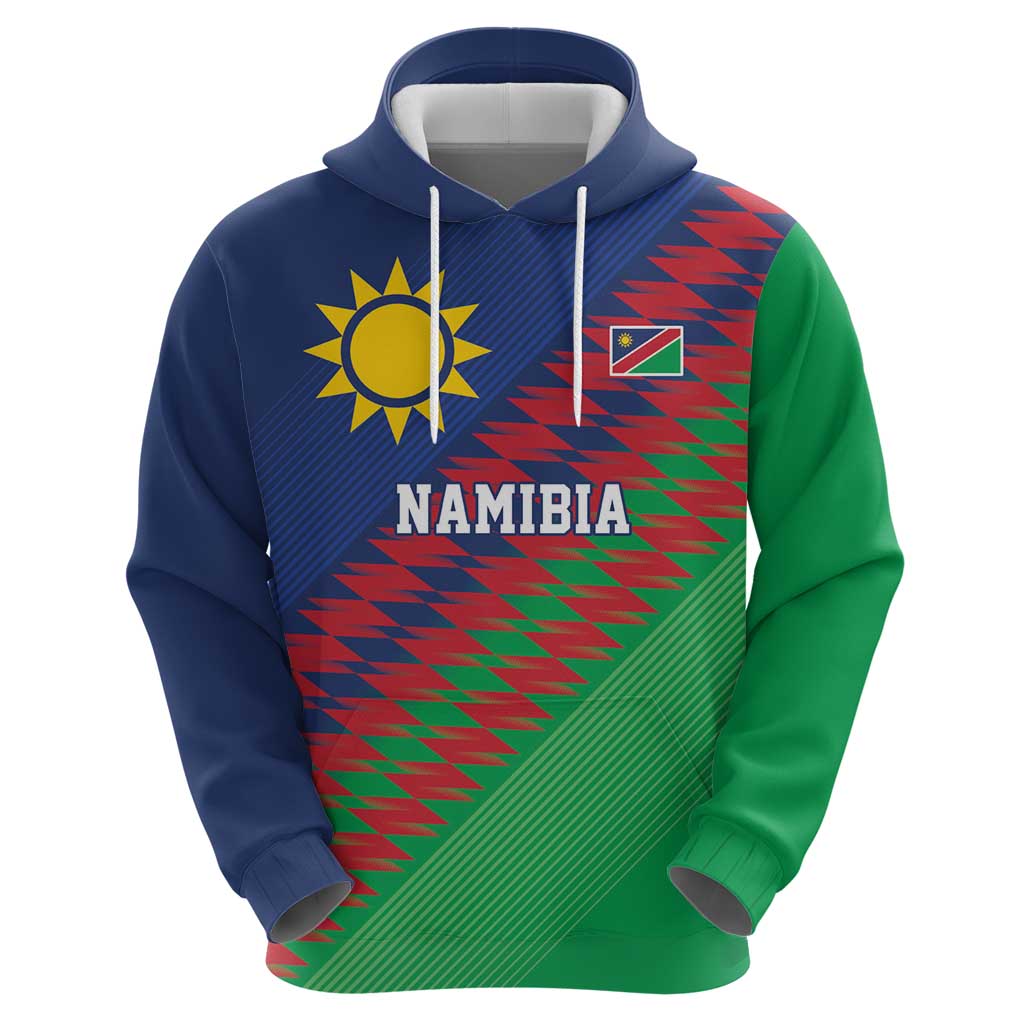 Namibia Cricket Custom Hoodie Namibian Sporty Pattern Flag Motif LT9