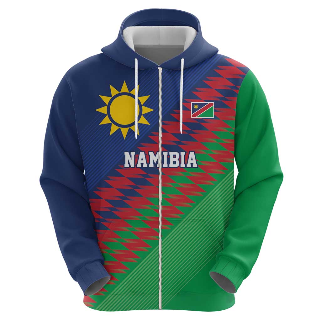 Namibia Cricket Custom Hoodie Namibian Sporty Pattern Flag Motif LT9