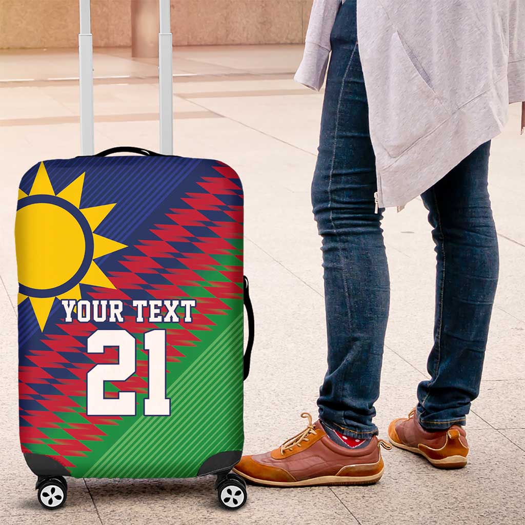 Namibia Cricket Custom Luggage Cover Namibian Sporty Pattern Flag Motif LT9