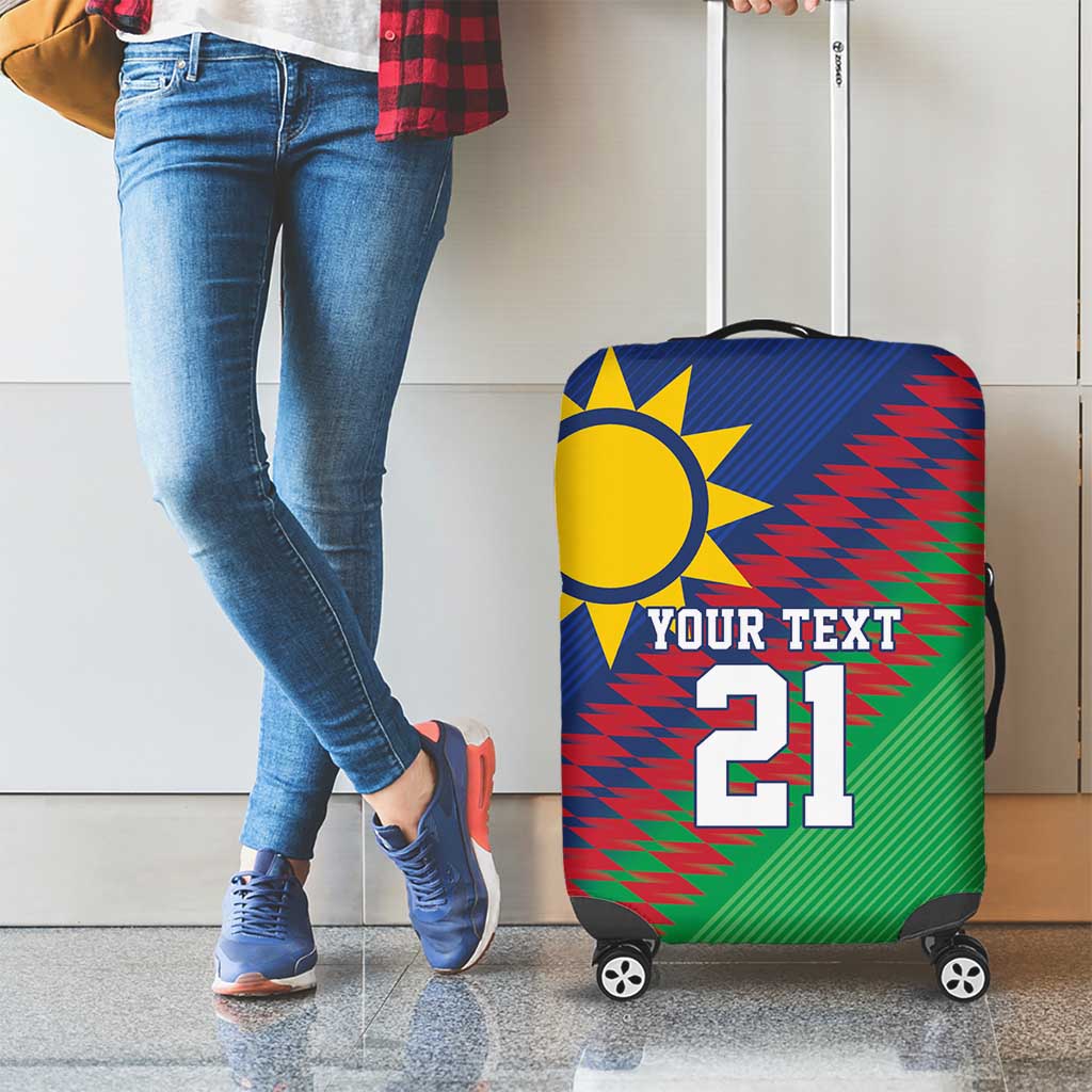 Namibia Cricket Custom Luggage Cover Namibian Sporty Pattern Flag Motif LT9