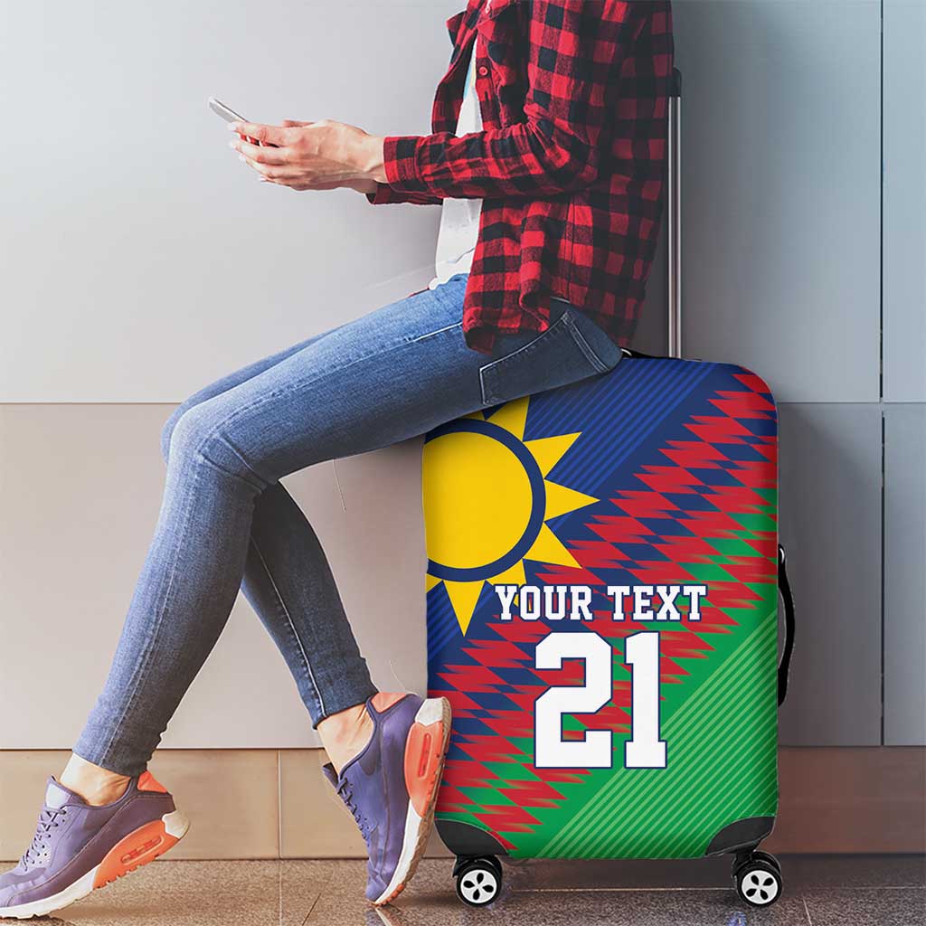 Namibia Cricket Custom Luggage Cover Namibian Sporty Pattern Flag Motif LT9